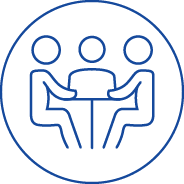 Icon Conflict Resolution and Mediation Blue