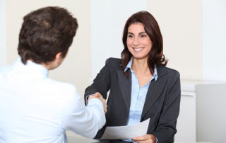 Applicant having an interview